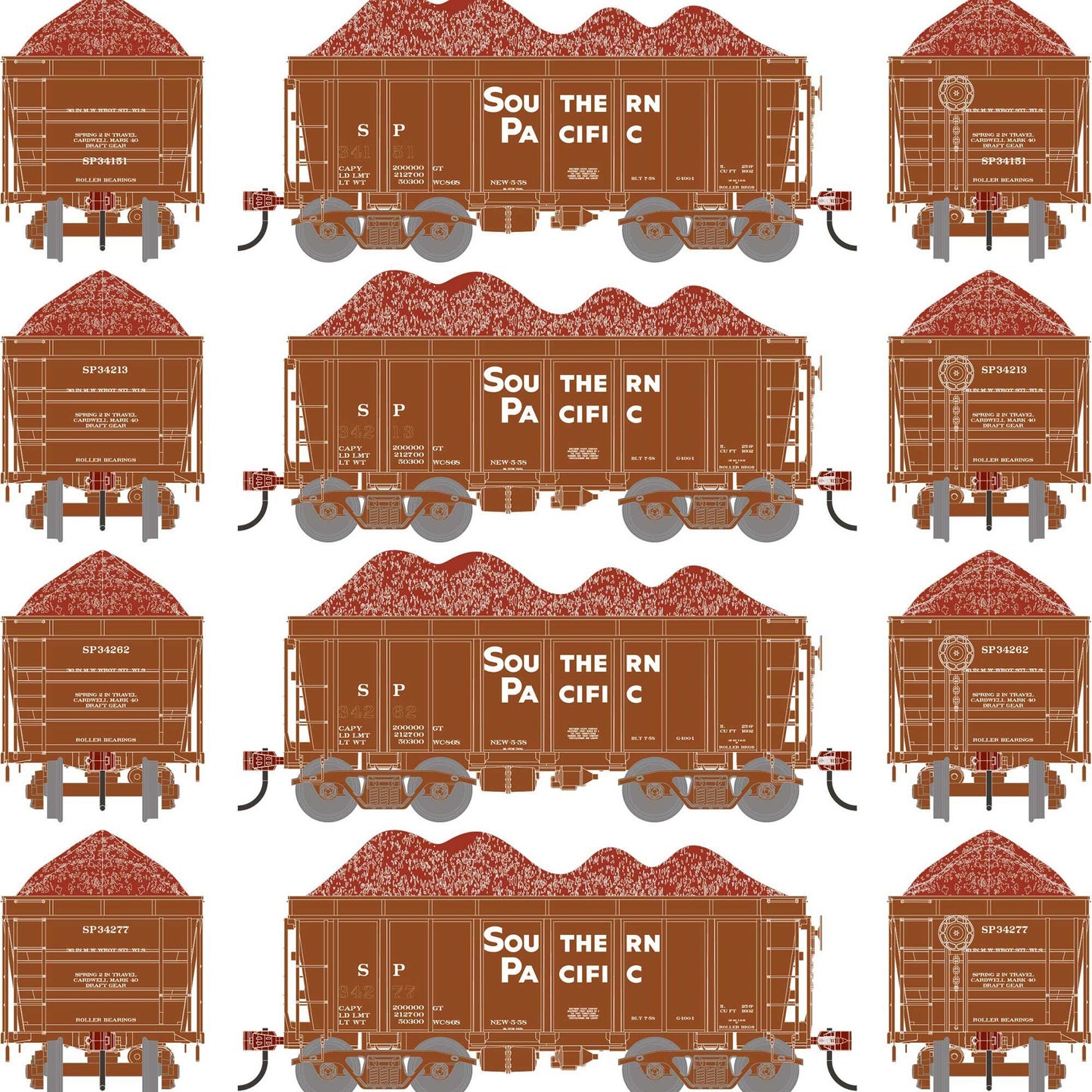 HO 26' PC&F Ore Car Tight-Bottom High Side with Load (ATH-1697)