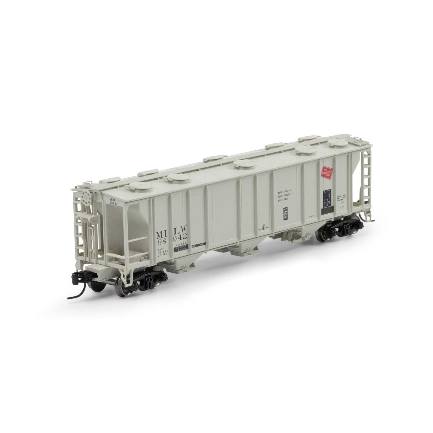 N PS-2 2893 3-Bay Covered Hopper Primed For Grime #98007 (ATH-1722)