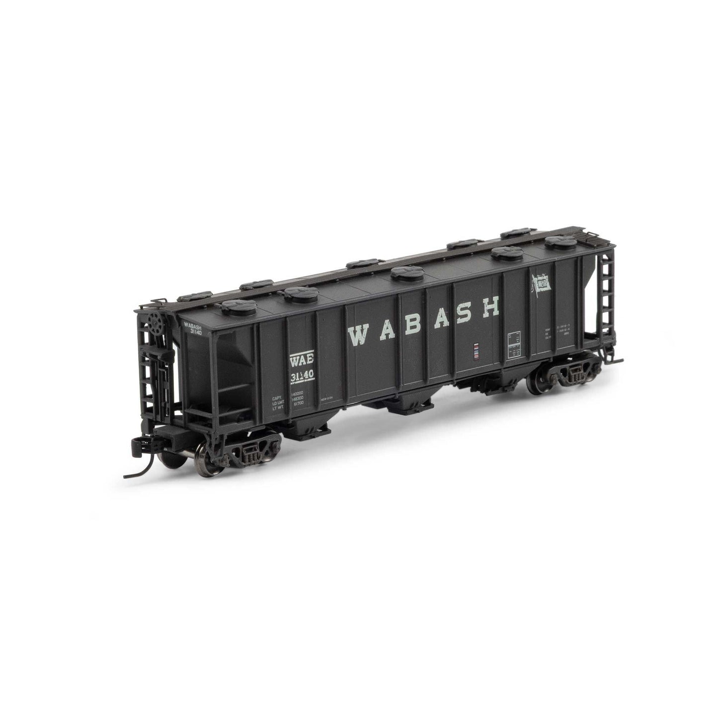 N PS-2 2893 3-Bay Covered Hopper WAB Primed For Grime #31140 (ATH-1736)