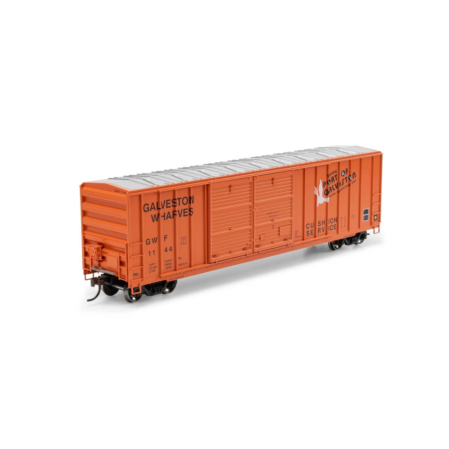 HO 50' FMC 5347 DD Offset Box Car GWF #1144 (ATH-1746)