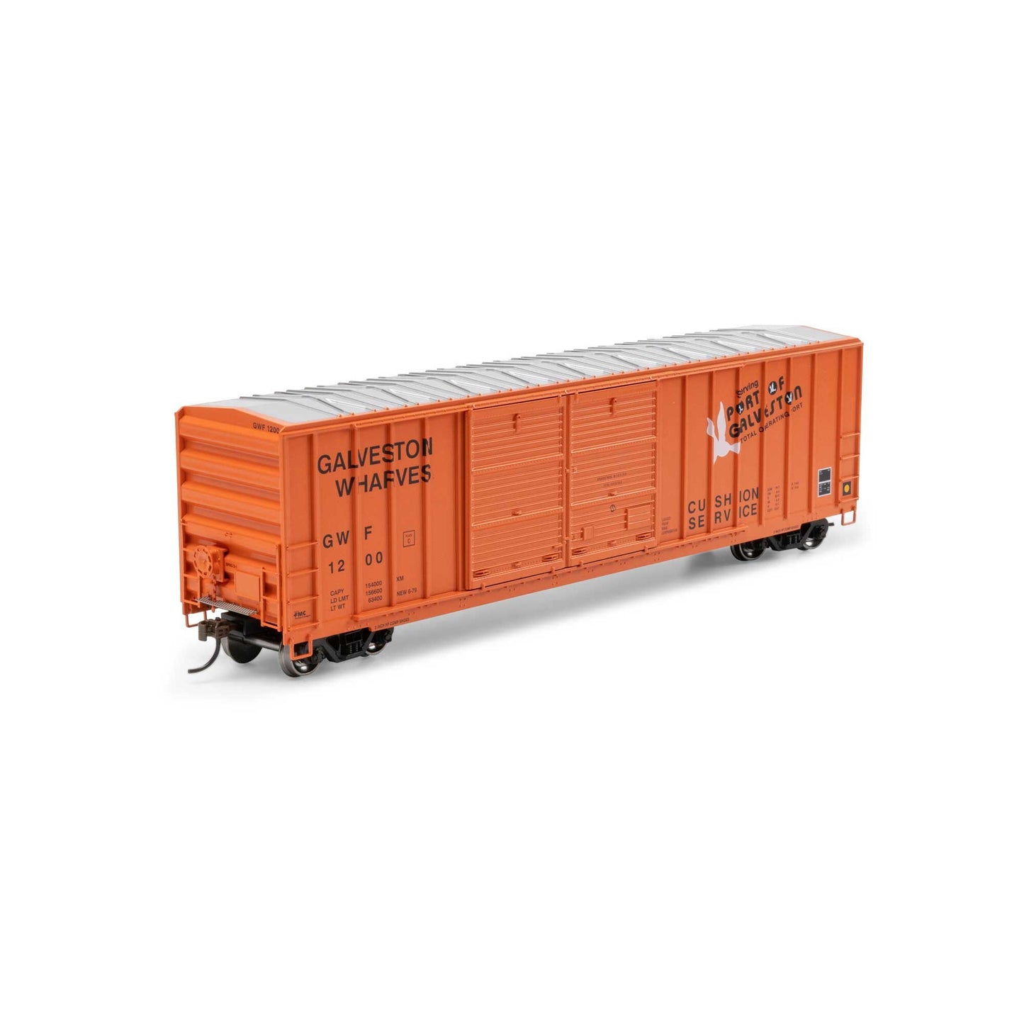 HO 50' FMC 5347 DD Offset Box Car GWF #1200 (ATH-1748)