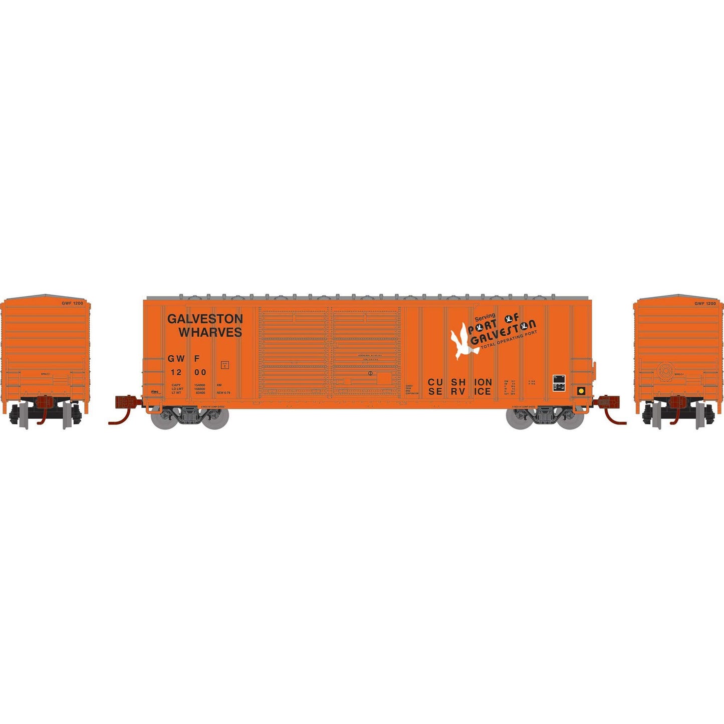 N 50' FMC DD Offset Box Car GWF #1200 (ATH-1766)