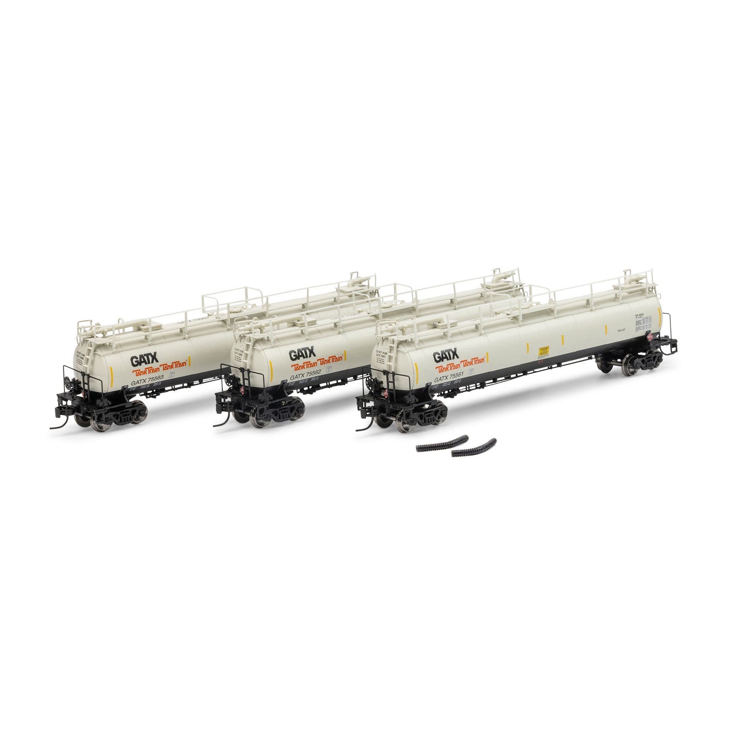 N TankTrain Intermediate GATX White and Black Model (ATH-1785)