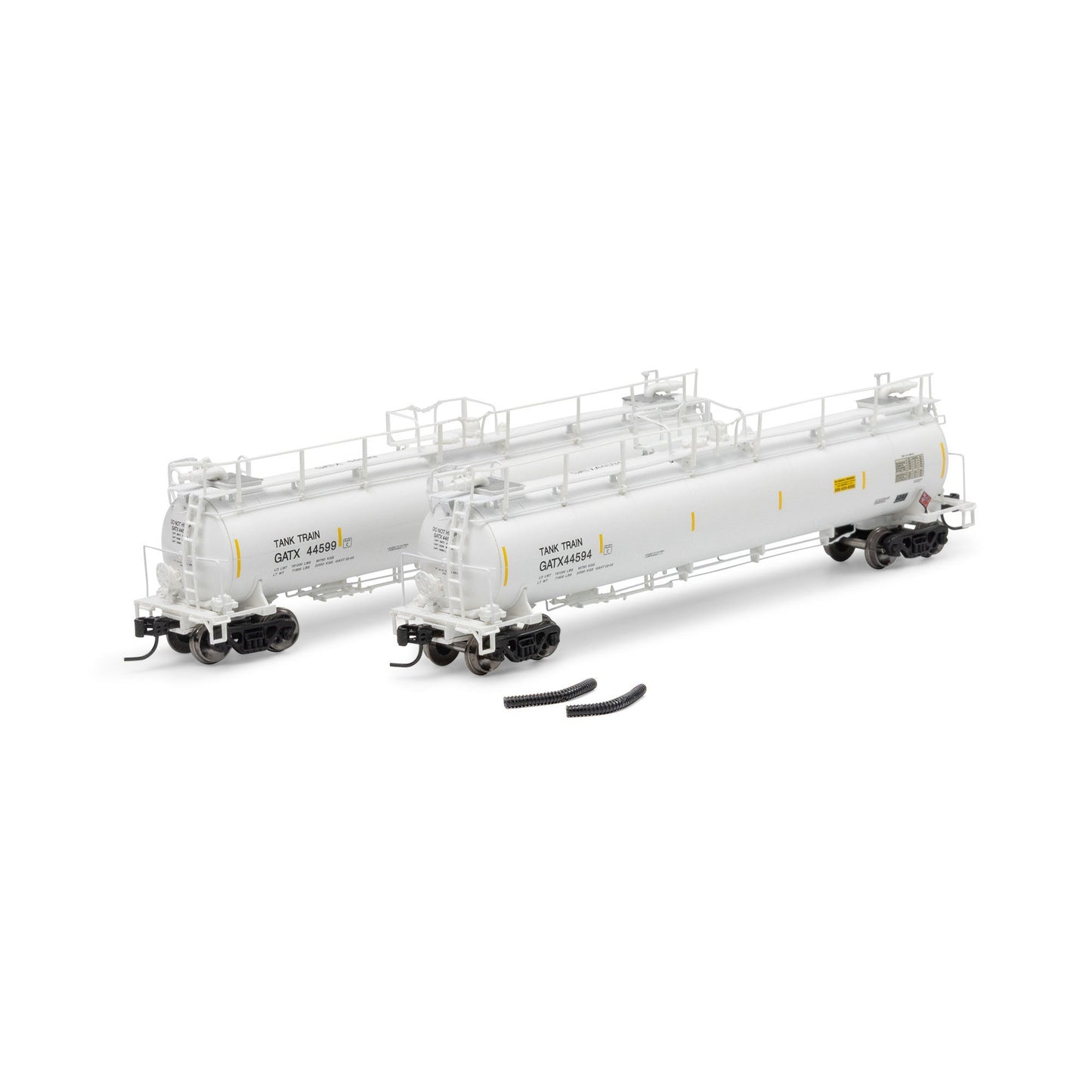 N TankTrain Intermediate GATX White #44594/#44599 Tank Car (ATH-1798)