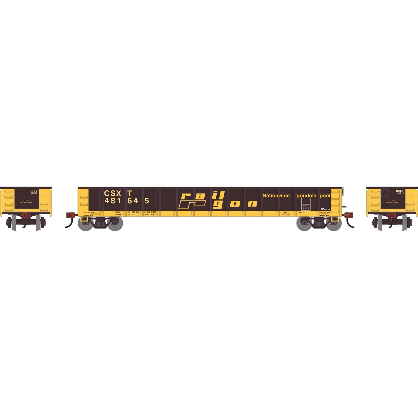 HO 52' Mill Gondola, CSXT #481645 (ATH-1859)