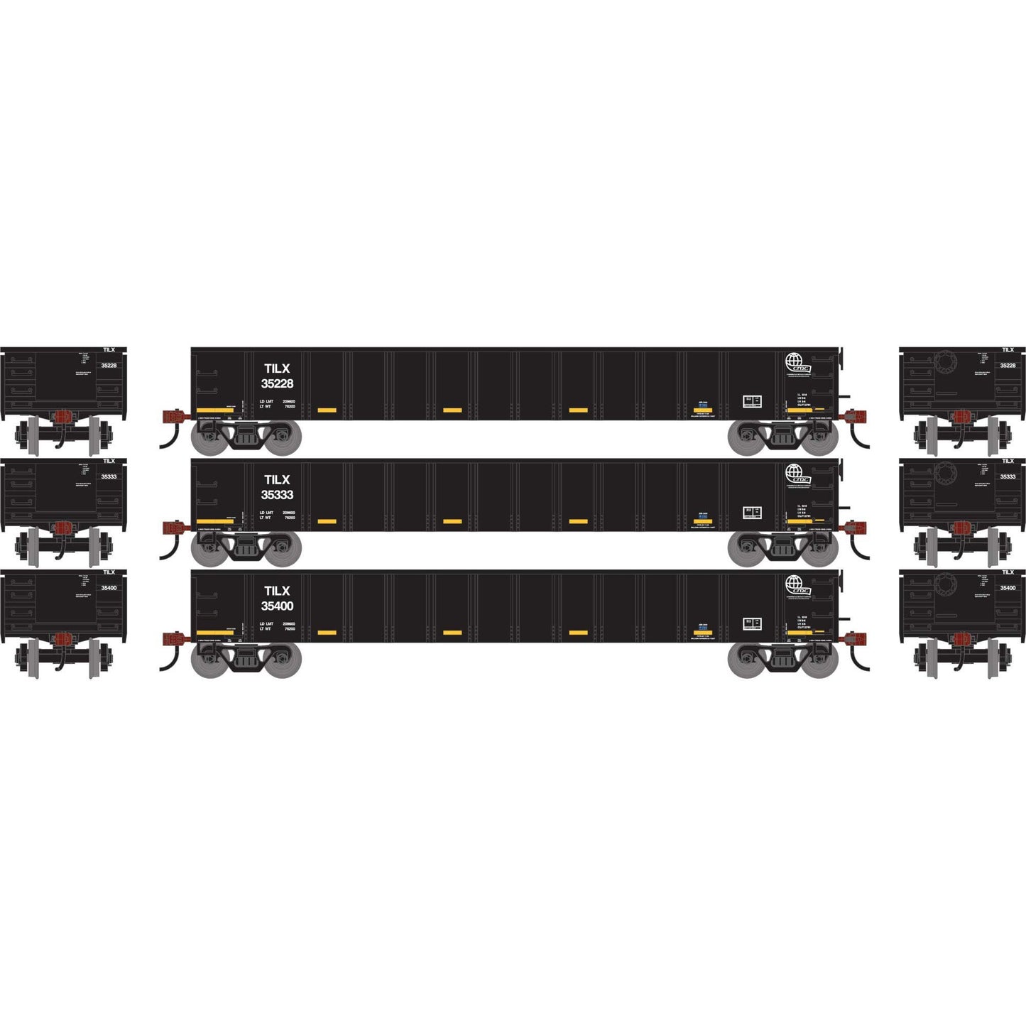 HO 52' Mill Gondola TILX #35228/35333/35400 (ATH-1876)