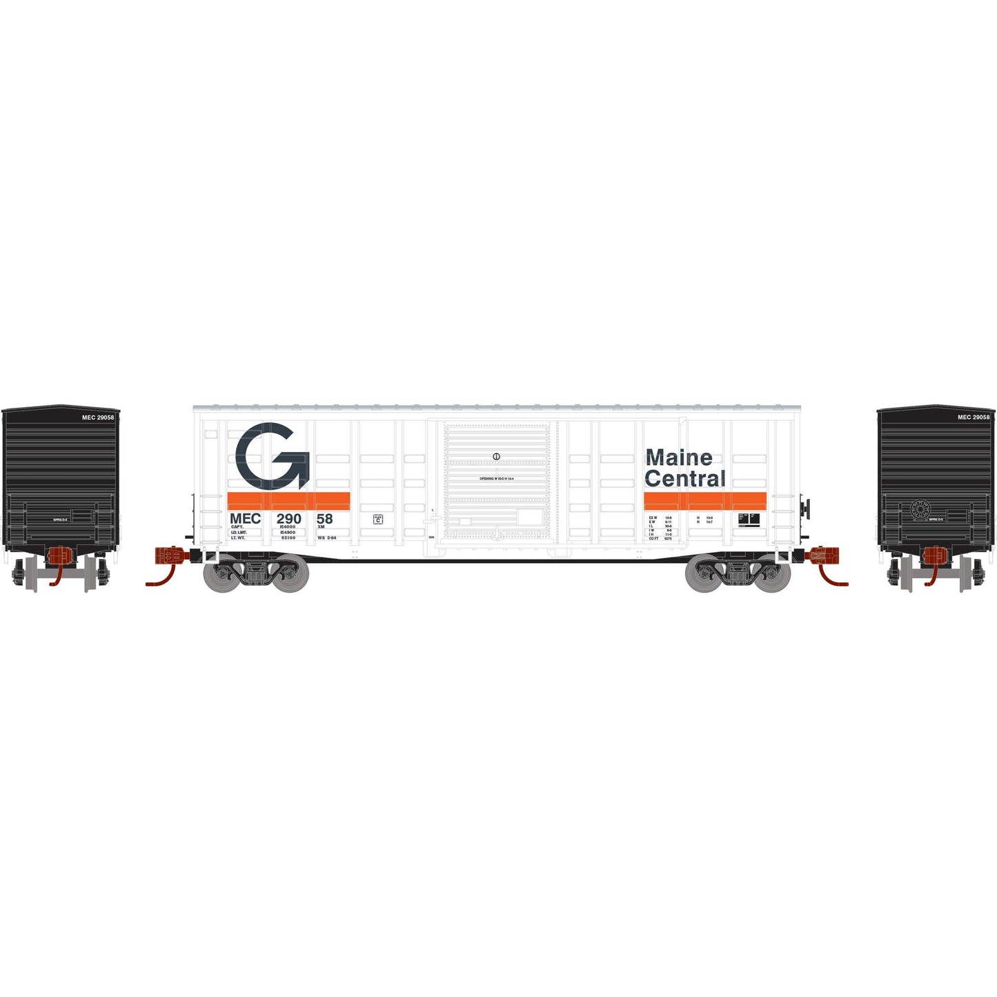 N 50' Waffle Box Car MEC #29058 (ATH-1901)