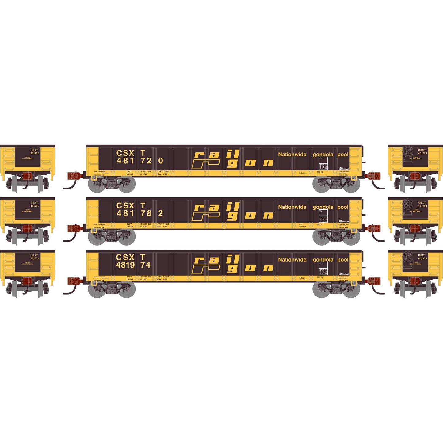 N 52' Mill Gondola CSXT #481720/481782/481974 (ATH-1905)