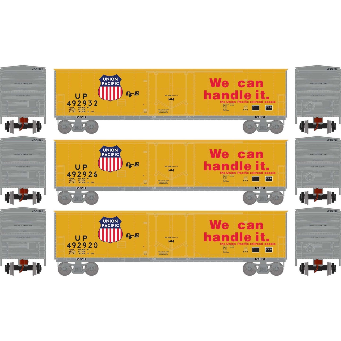 HO 50' Youngstown Plug Door Box Car Union Pacific (ATH-2055)