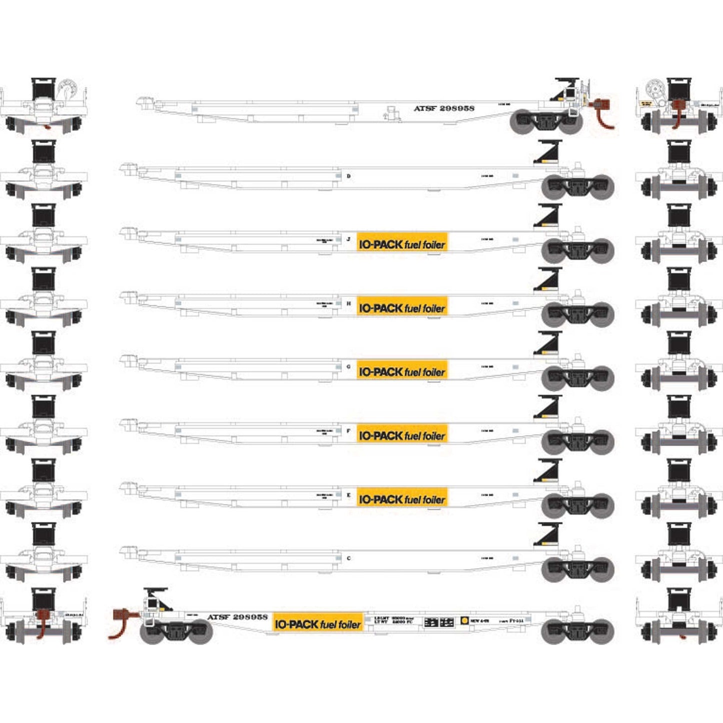 HO Impack Spine Car ATSF #298958 (ATH-2101)
