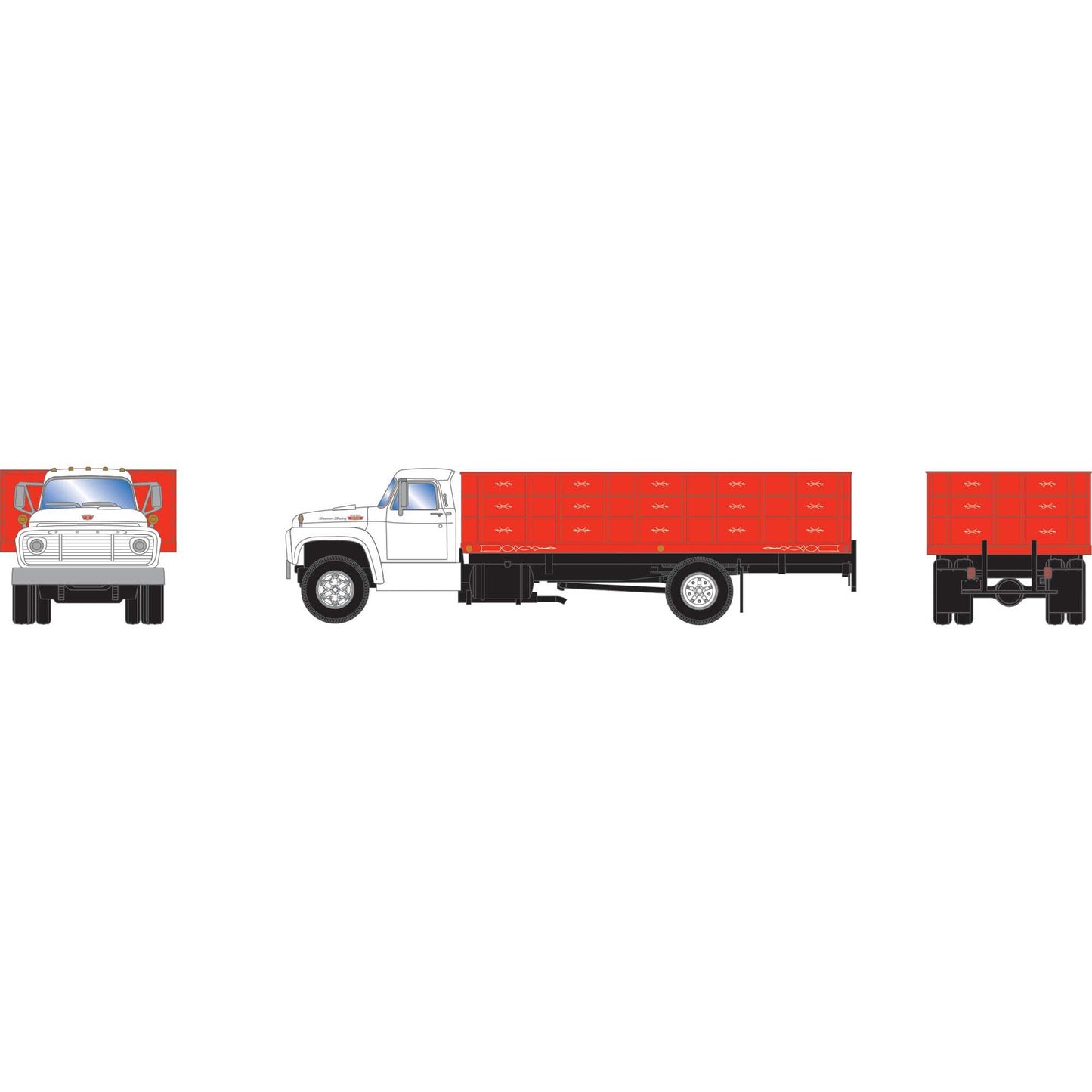 HO Ford F-850 Grain Truck White Cab (ATH-2109)