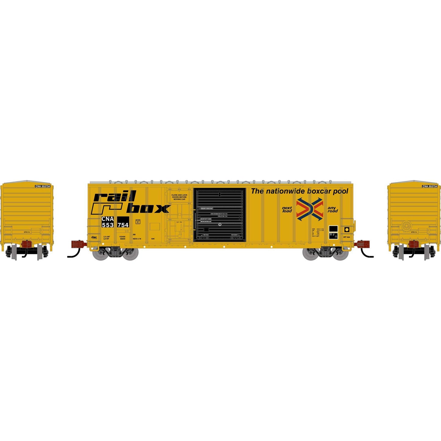 N 50' FMC 5277 Combo Door Box Car CNA Ex-Railbox (ATH-2175)
