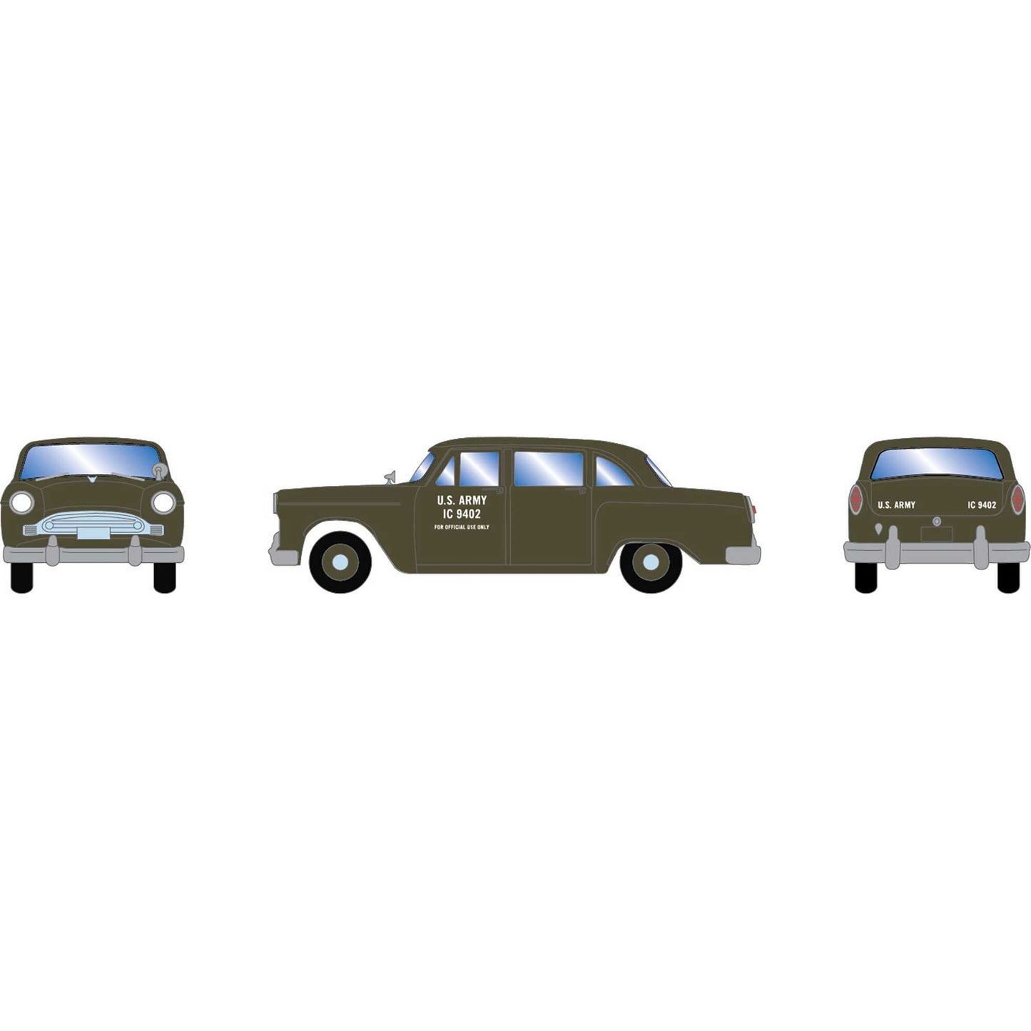 HO ATH 1950's Sedan US Army Model (ATH-2223)