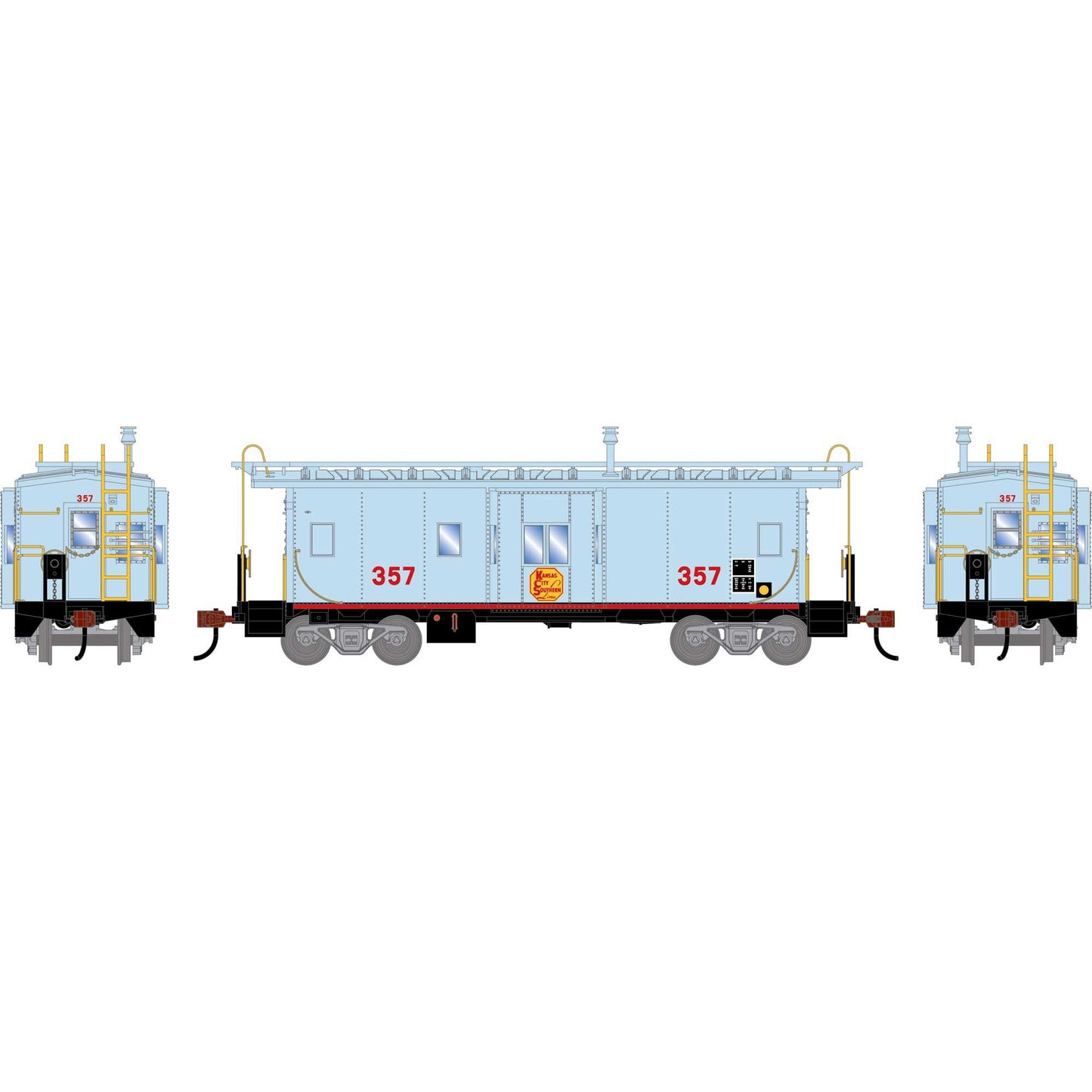 HO ATHEARN Bay Window Caboose KCS #357 (ATH-2256)