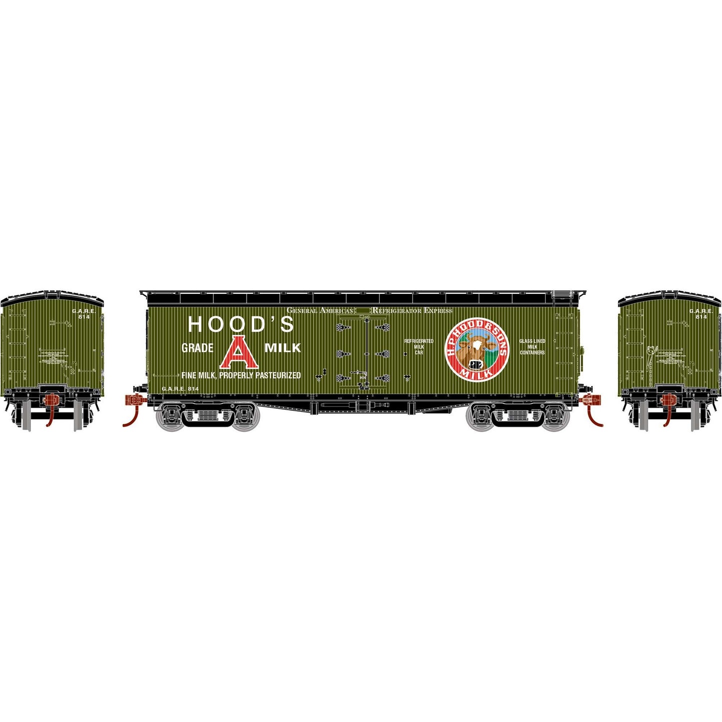 HO ATHEARN 40' Pfaudler Wood Milk Car GARE Hood's (ATH-2350)