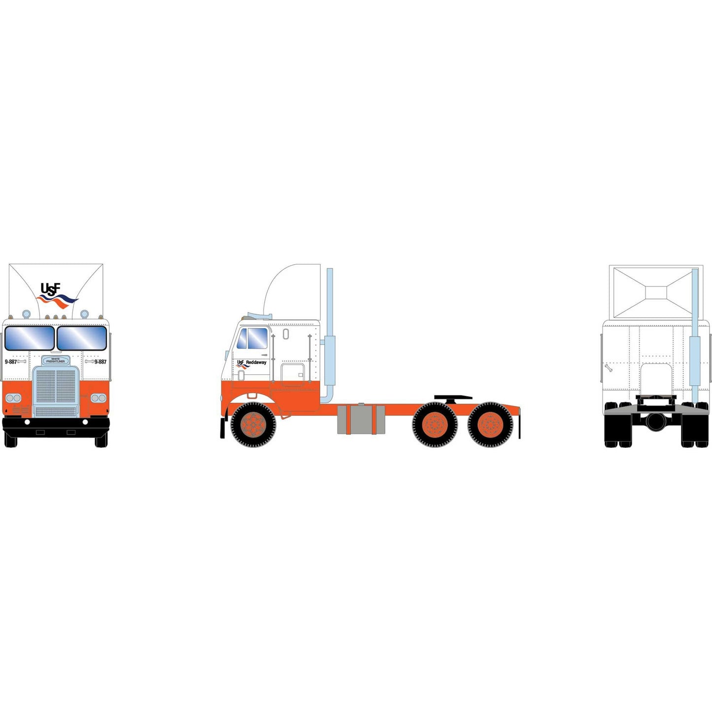 HO Athearn Freightliner Double-Axle Tractor (ATH-2449)