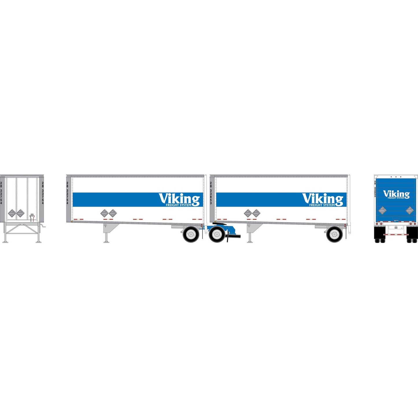 HO ATH 28' Wedge Trailers with Dolly (ATH-2460)