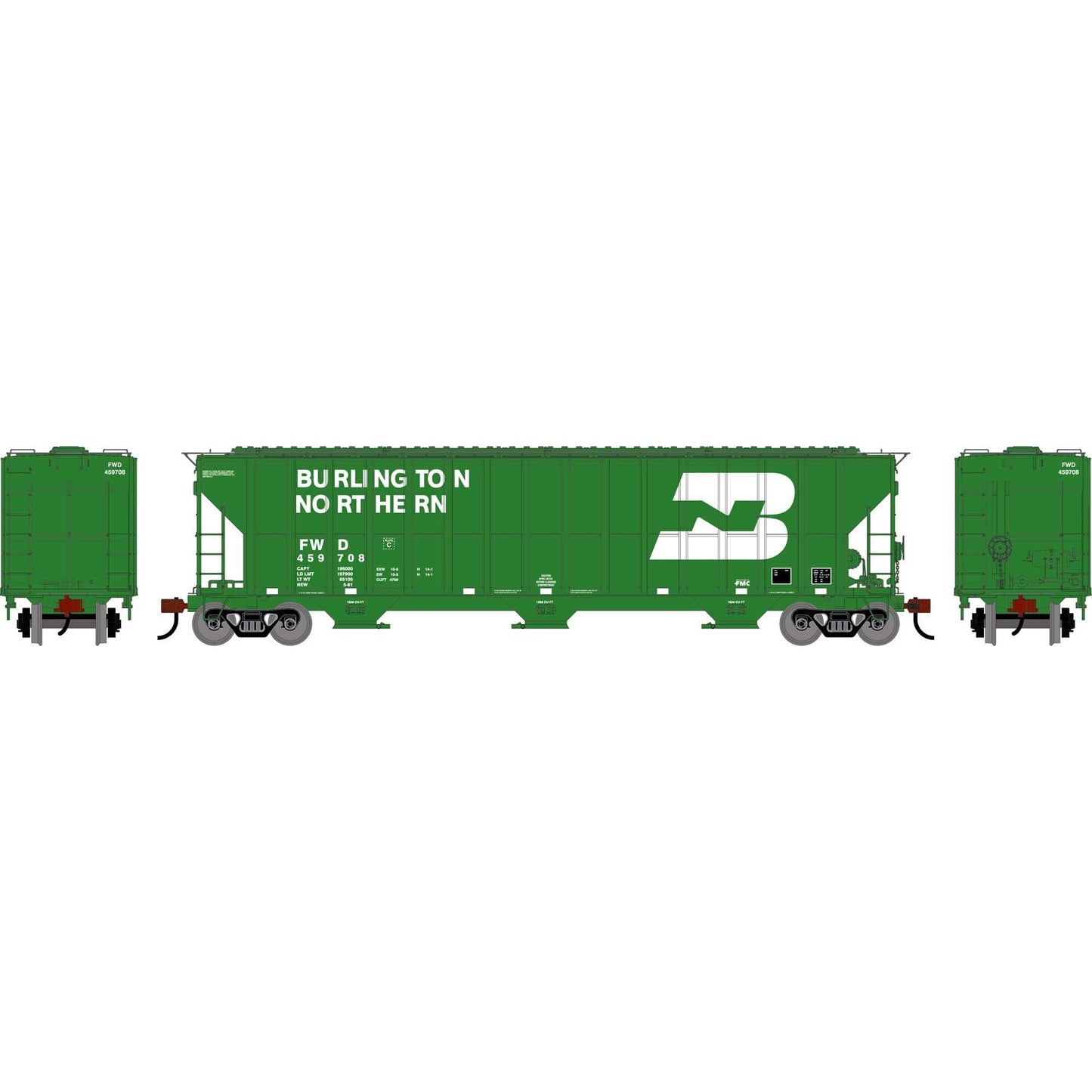 HO FMC 4700 Covered Hopper FWD #459708 (ATH-2480)