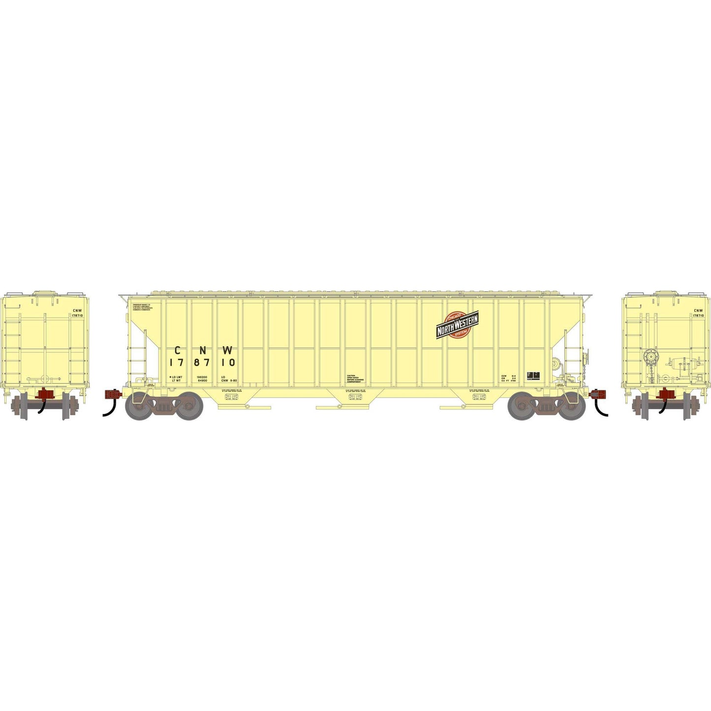 HO ATH FMC 4700 Covered Hopper Primed For Grime CNW #178710 (ATH-2485)