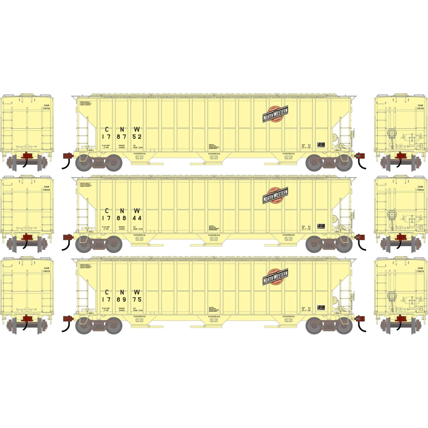 HO ATH FMC 4700 Covered Hopper Primed For Grime CNW Model (ATH-2487)