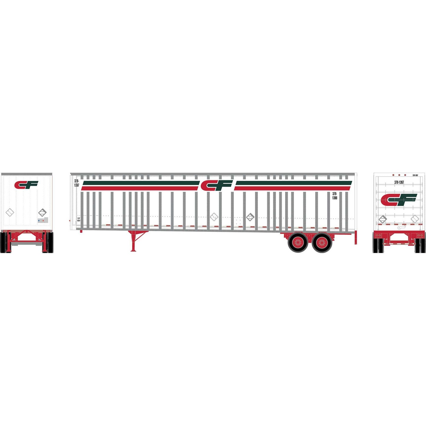 HO 48' Wedge Trailer Consolidated Freightways Model (ATH-2555)
