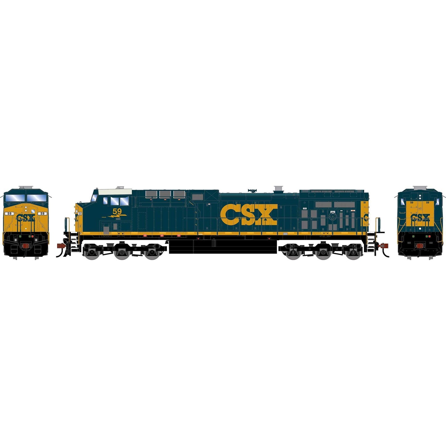 HO AC4400CW Locomotive CSXT Dark Future #59 (ATH-2562)