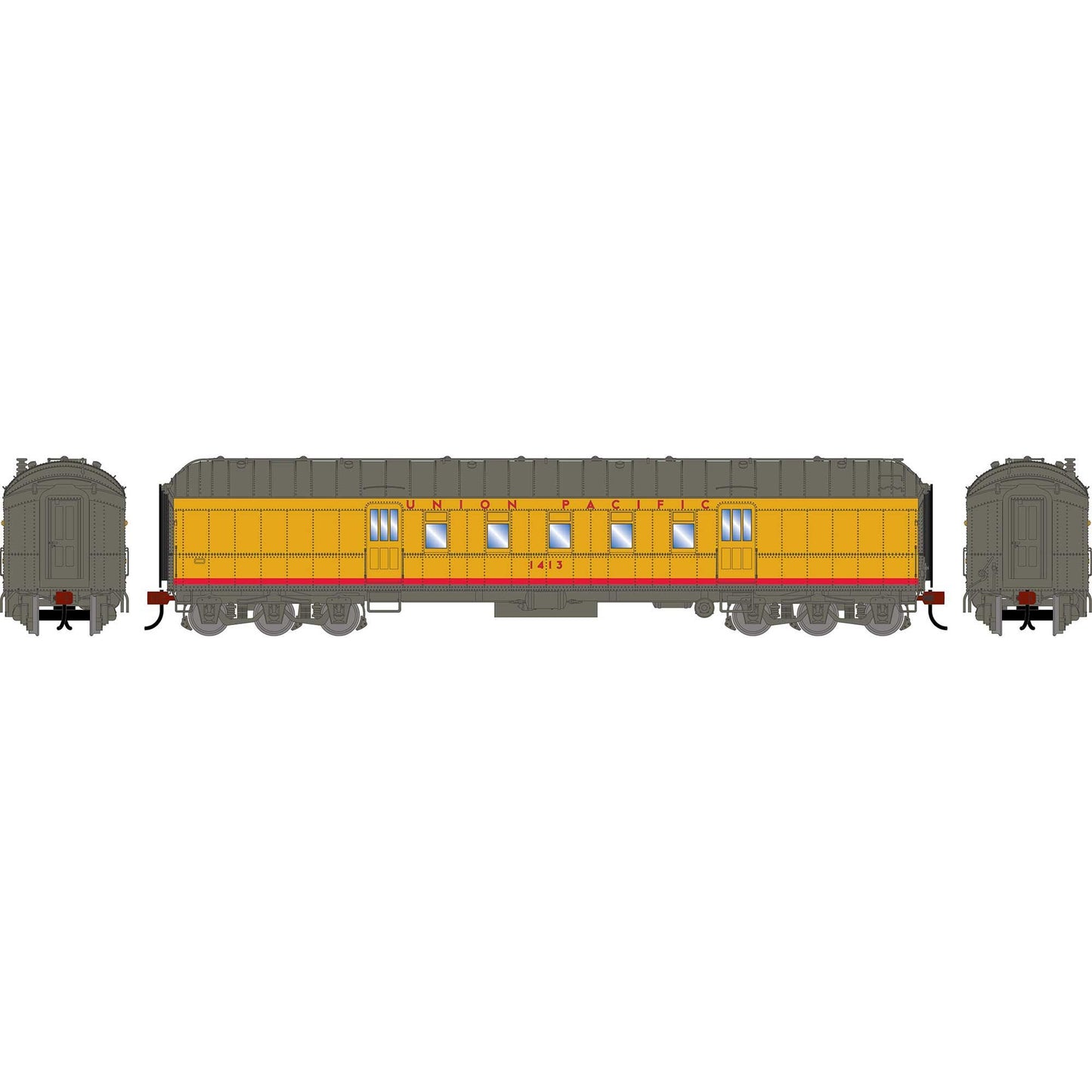 HO 60' Pullman Common Standard Postal Storage Car UP #1413 (ATH-2588)