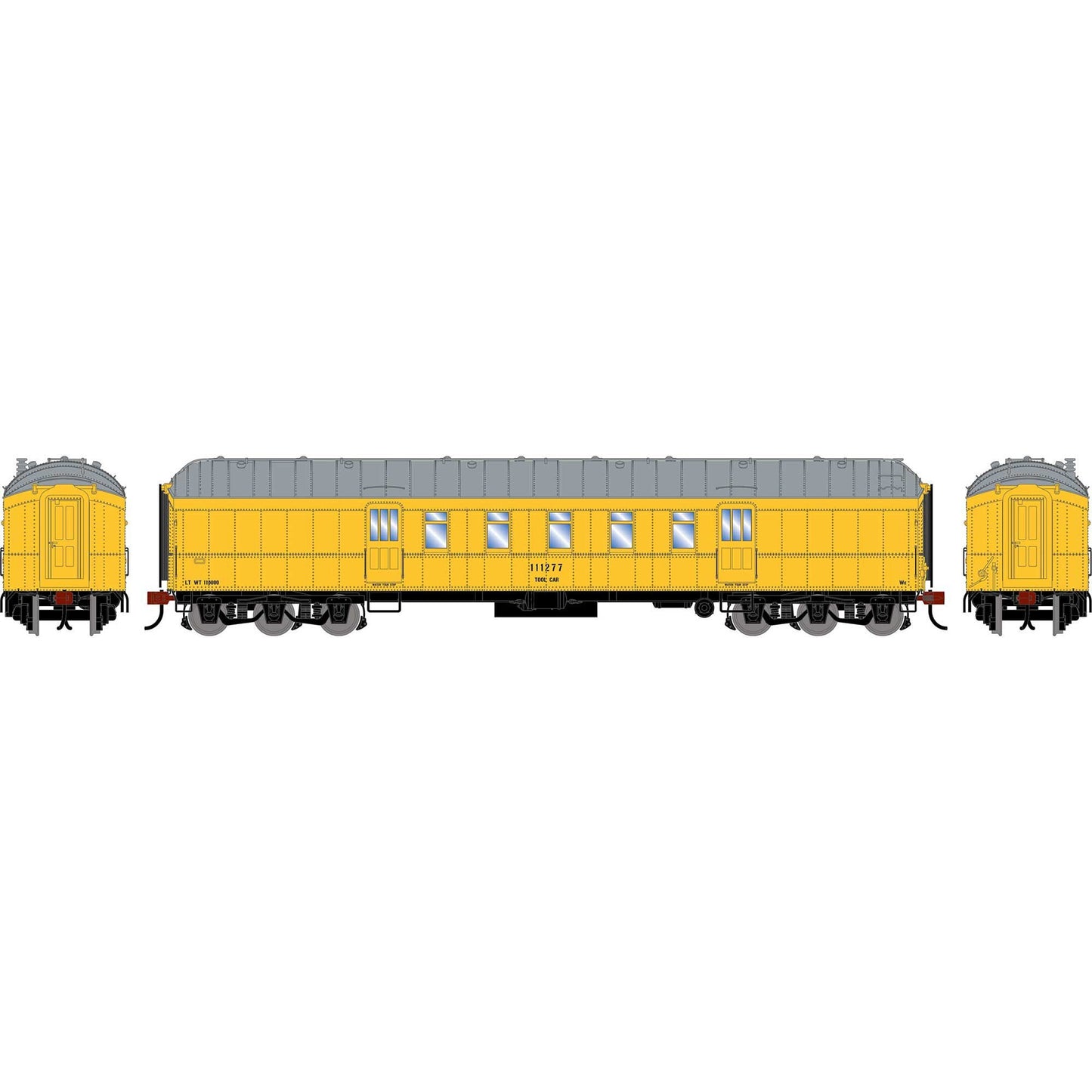 HO 60' Pullman Common Standard Postal Storage Car MOW Yellow (ATH-2589)