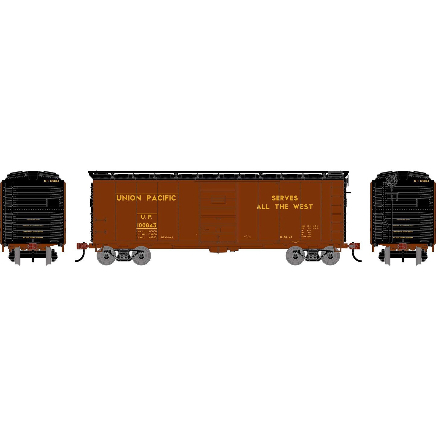 HO ATH 40' Superior Door Box Car UP #100843 (ATH-2620)