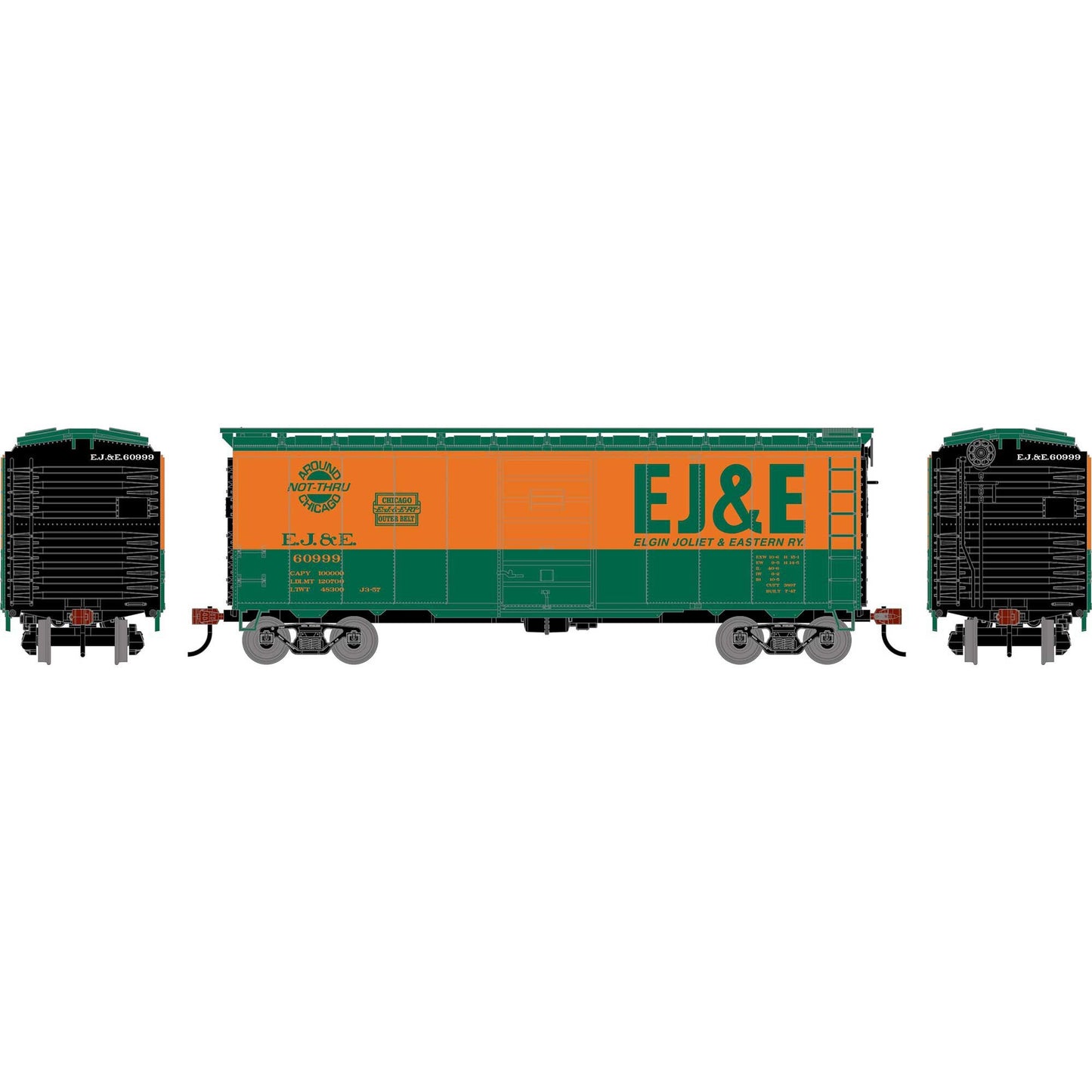 HO 40' Superior Door Box Car EJE #60999 (ATH-2625)