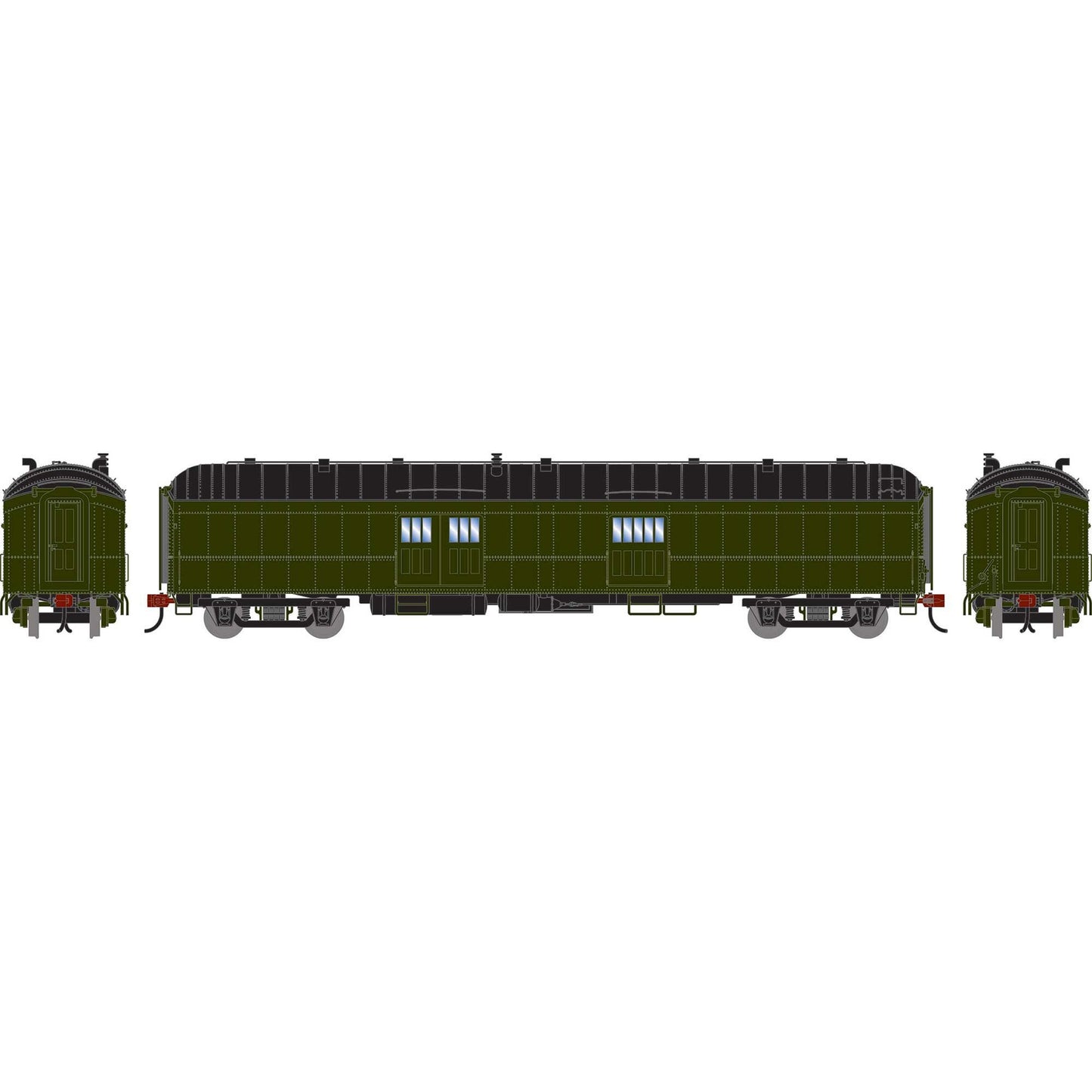 HO 60' Pullman Common Standard Baggage Car Unlettered (ATH-2650)