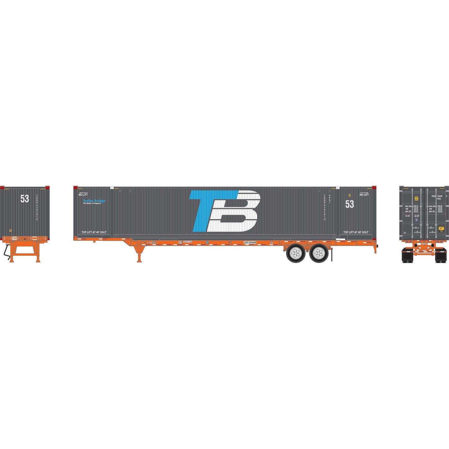 HO ATH 53' Chassis with Container (ATH-2652)