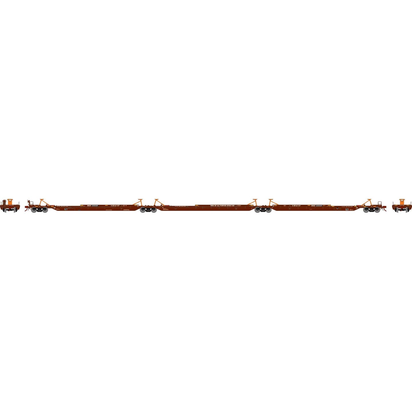 HO RTR 57' Trinity Spine Car BNSF #300589 (3) (ATH15677)