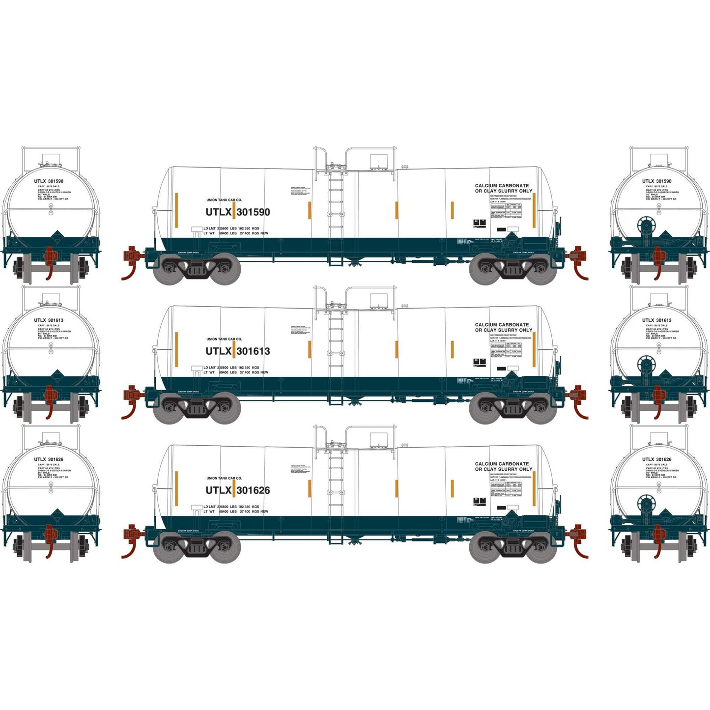 HO 16,000 Gallon Clay Tank Car (ATH16401)