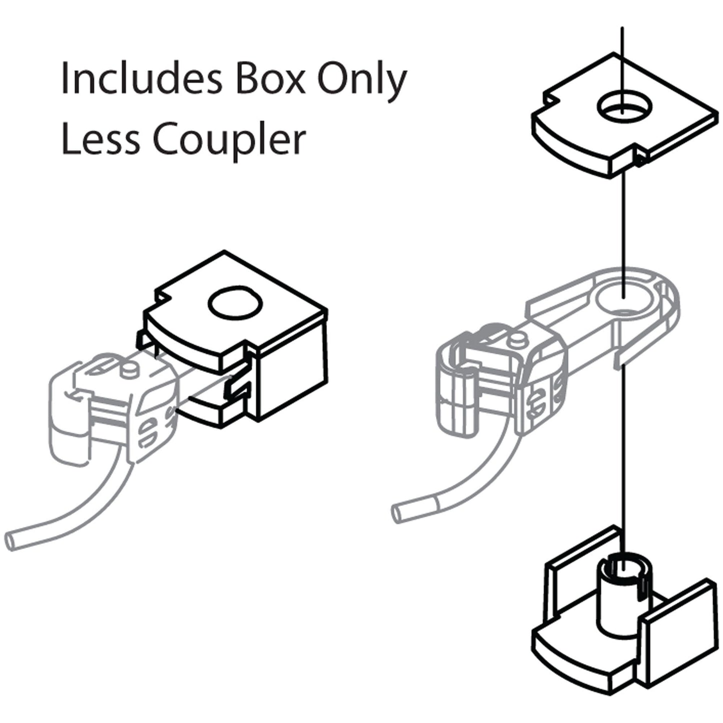 N F/FP45 Coupler Box and Cover for N Scale Models (ATH16788)