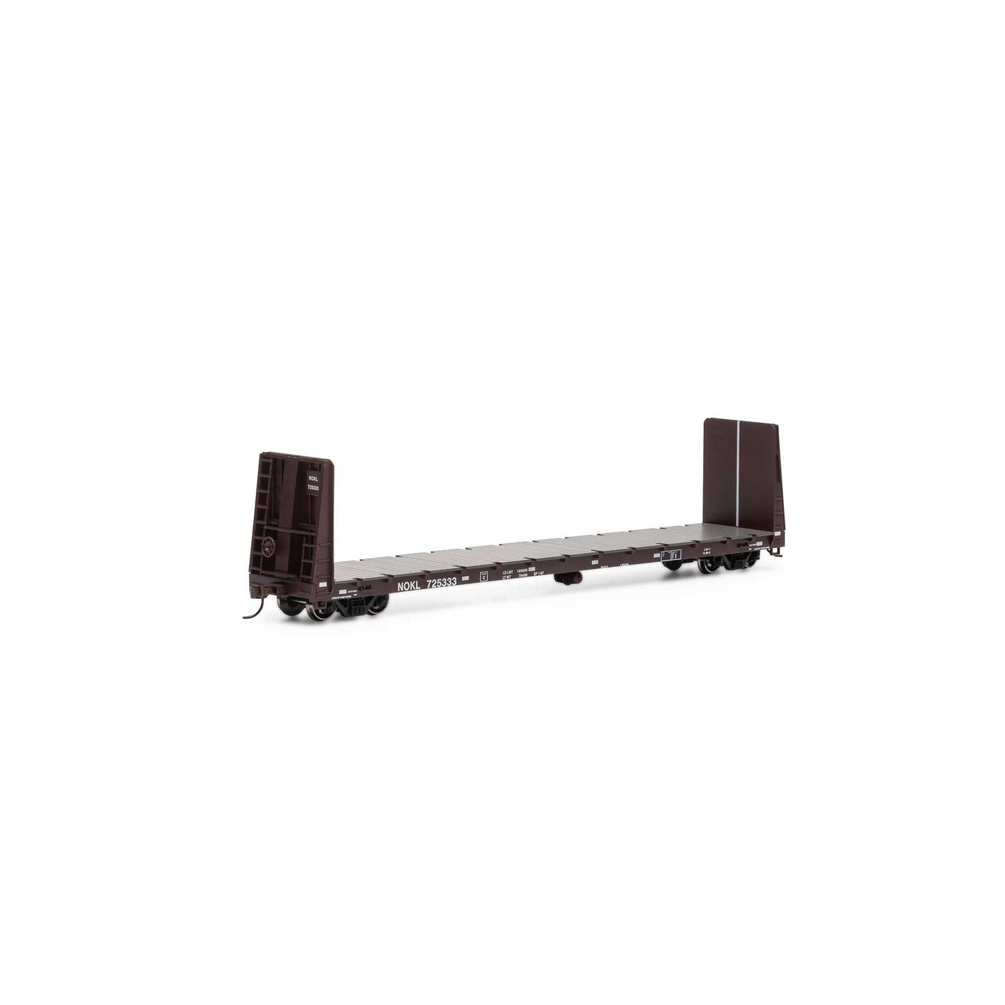 HO 60' Bulkhead Flat Model Train Car (ATH17227)