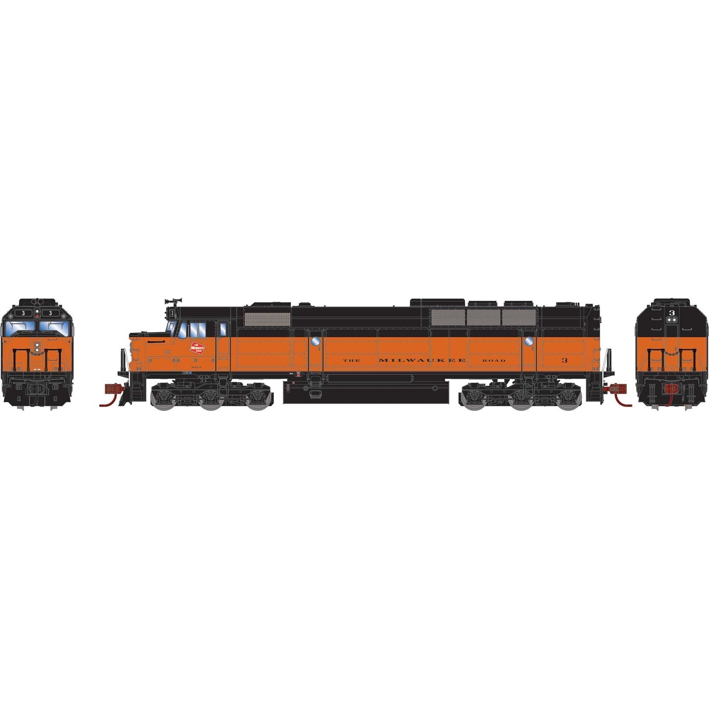 N FP45 Locomotive with DCC and Sound, MILW #3 (ATH19190)