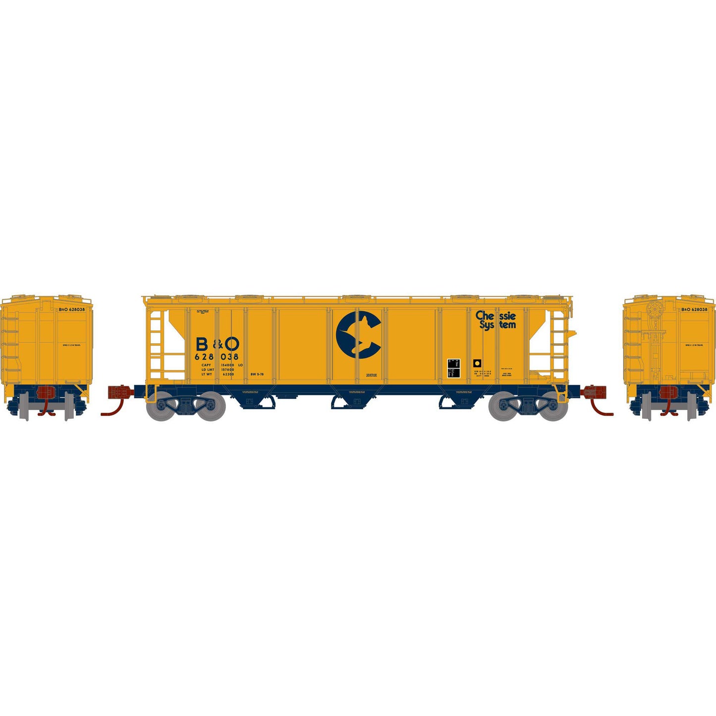 N PS-2 2893 3-Bay Covered Hopper B&O #628038 (ATH28348)