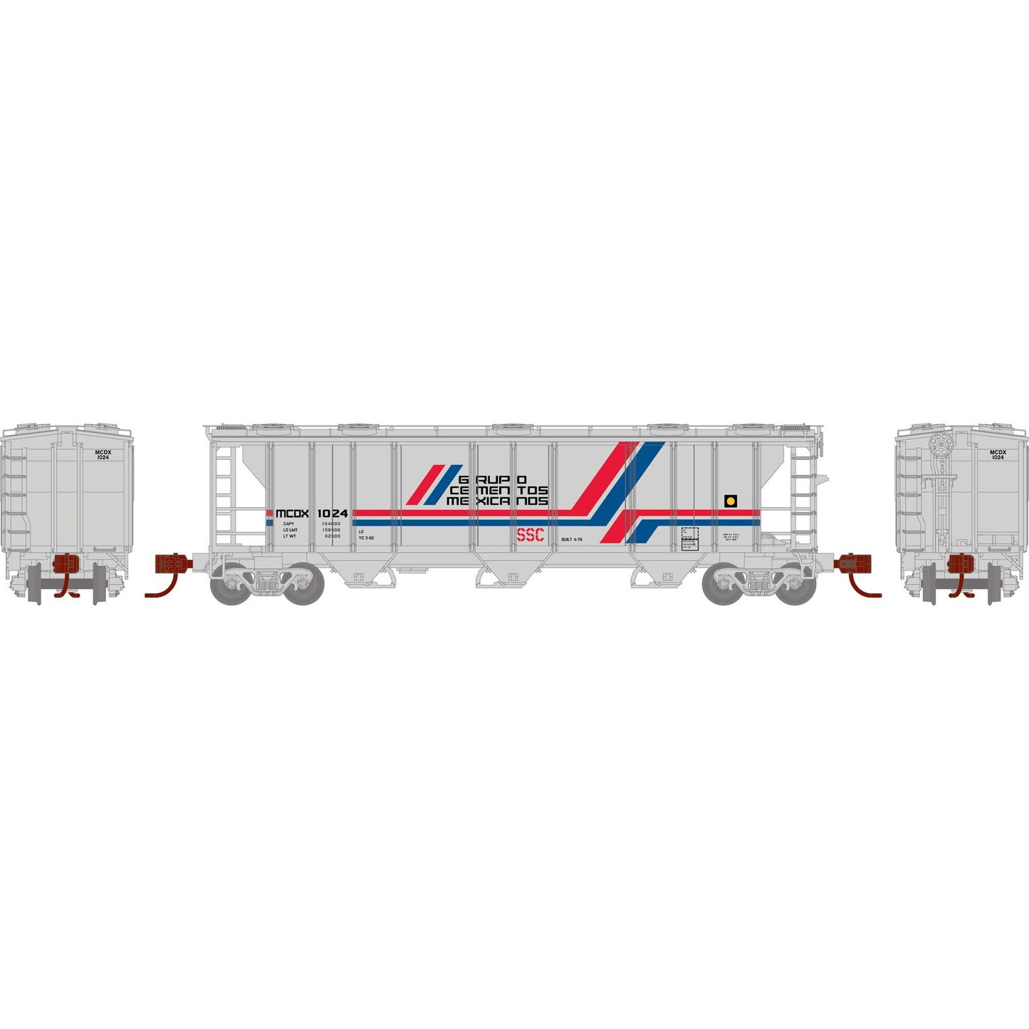 N PS-2 2893 3-Bay Covered Hopper Model (ATH28354)