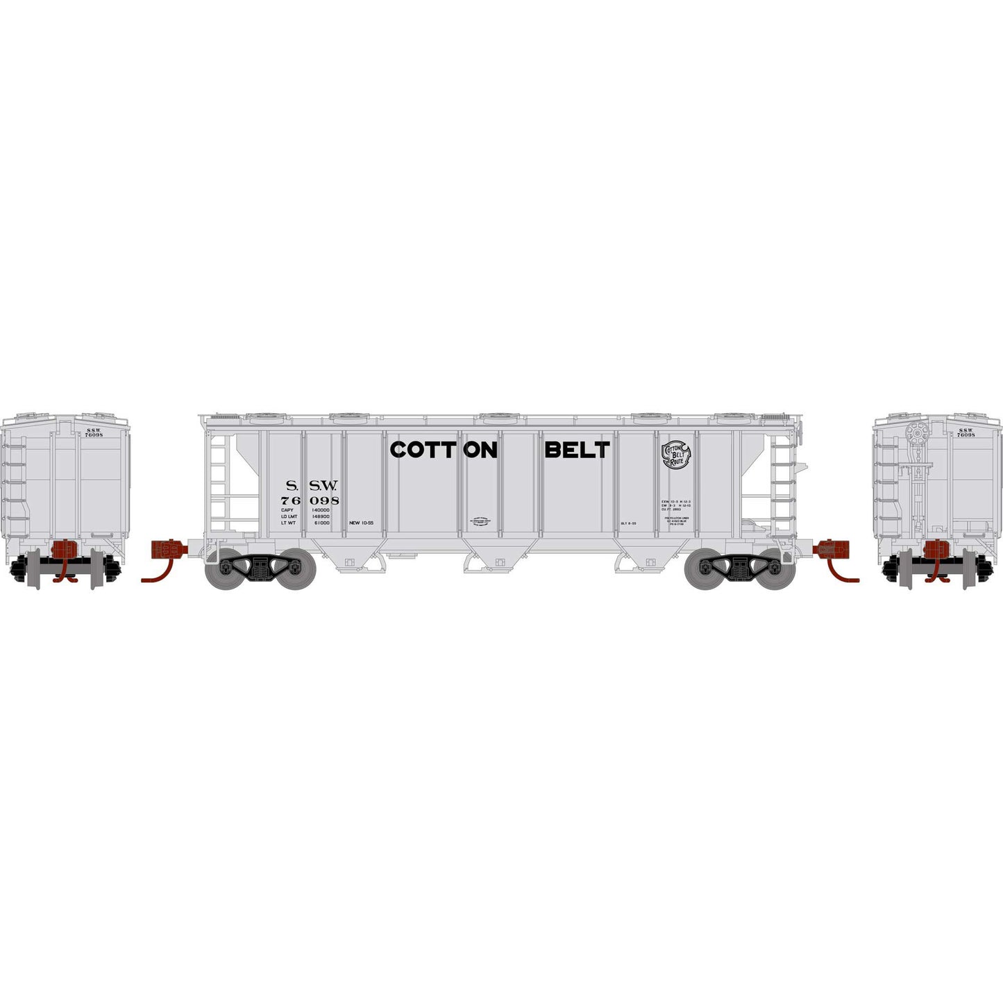 N PS-2 2893 3-Bay Covered Hopper SSW #76098 (ATH28362)
