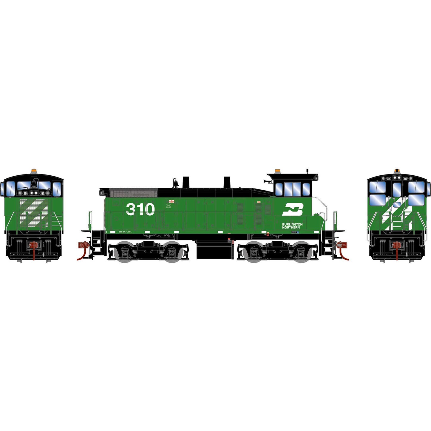 Burlington Northern SW1500 HO Scale Ready-to-Run Diesel Locomotive (ATH28665)
