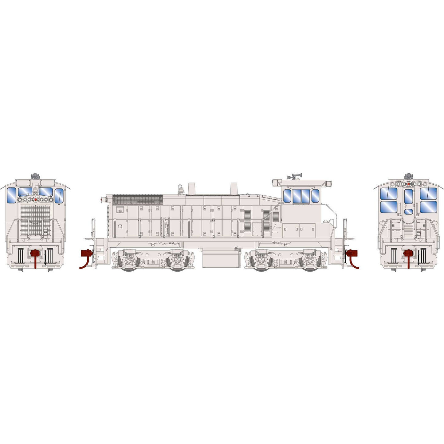 HO RTR SW1500 Undecorated Model Locomotive (ATH28668)