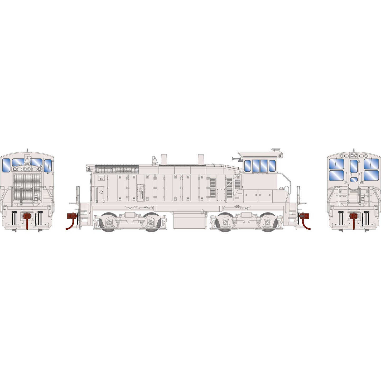 HO SW1500 Undecorated Locomotive Ready to Run (ATH28669)