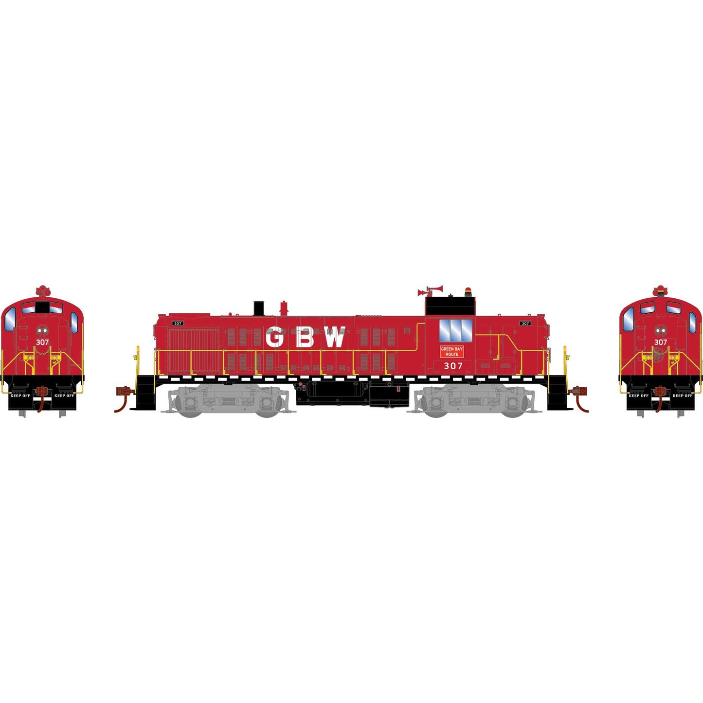 HO RTR RS-3 Green Bay & Western 307 (ATH28684)
