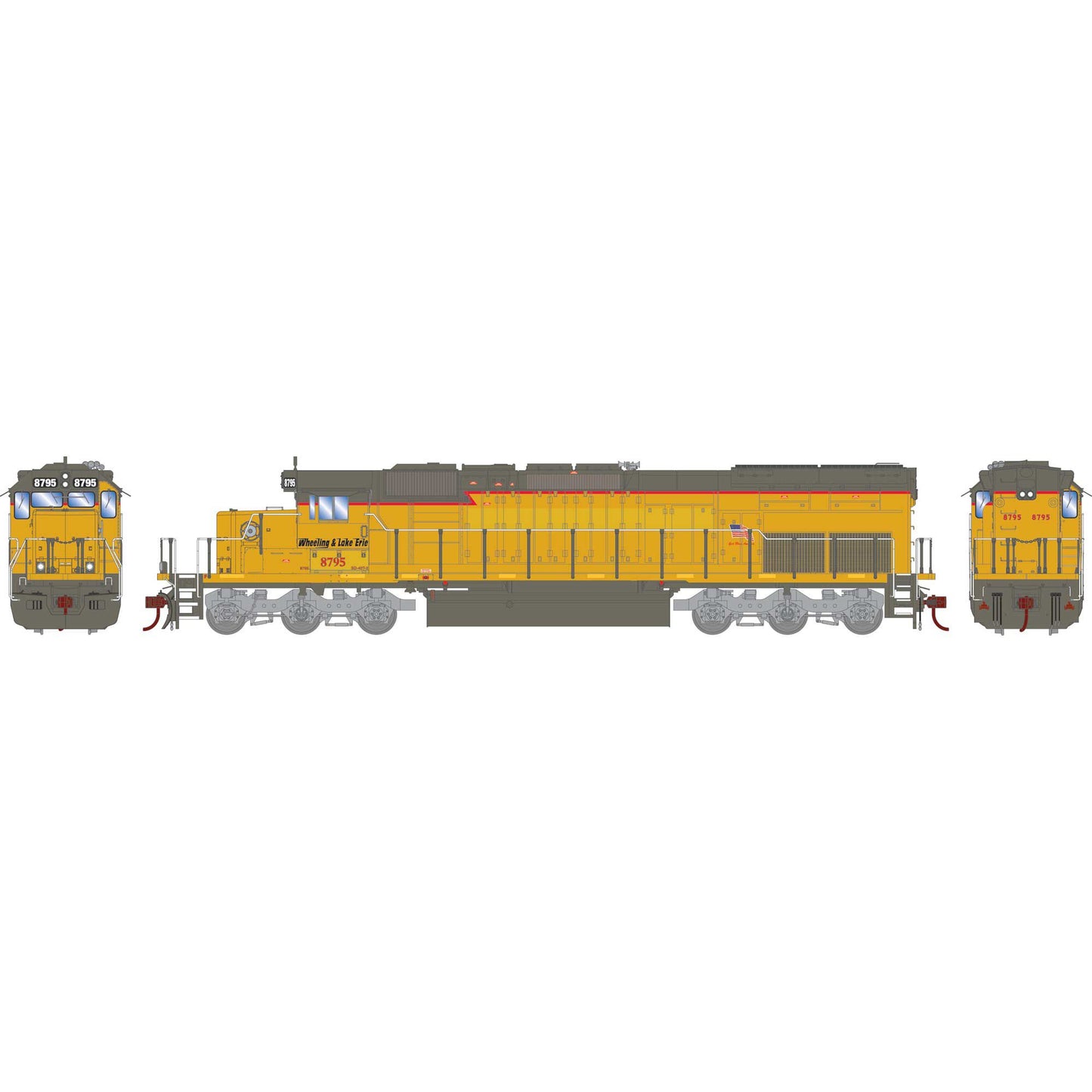 HO RTR SD40T-2 Wheeling & Lake Erie Ex-UP Diesel Locomotive (ATH72075)