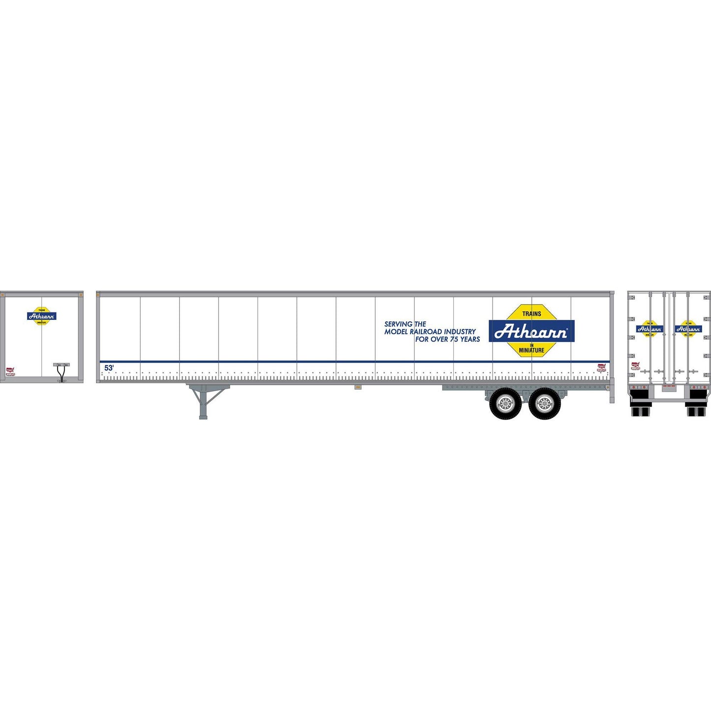 HO RTR 53' Wabash Plate Trailer (ATH72801)