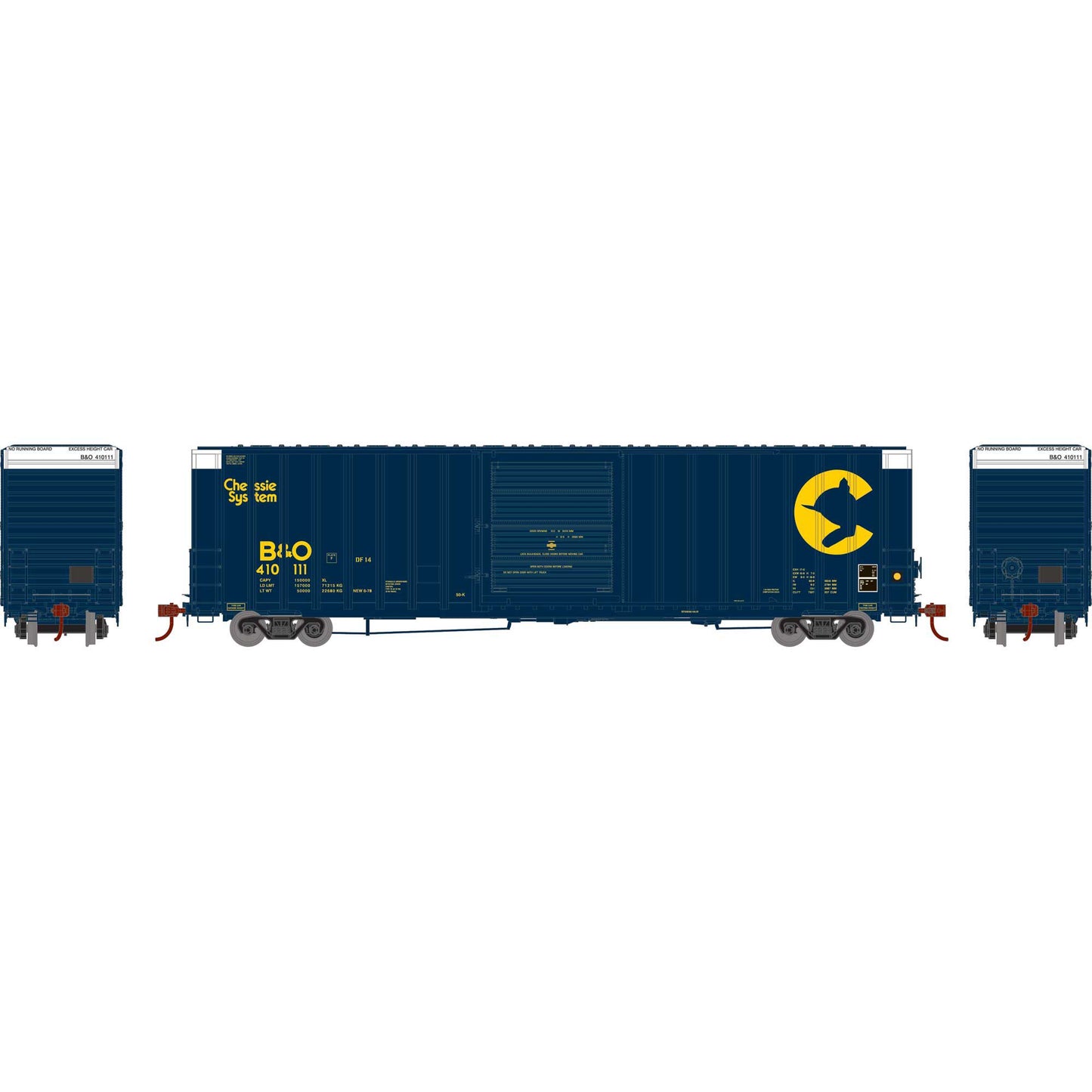 HO 60' ICC Hi-Cube Boxcar B&O #410111 (ATH72832)
