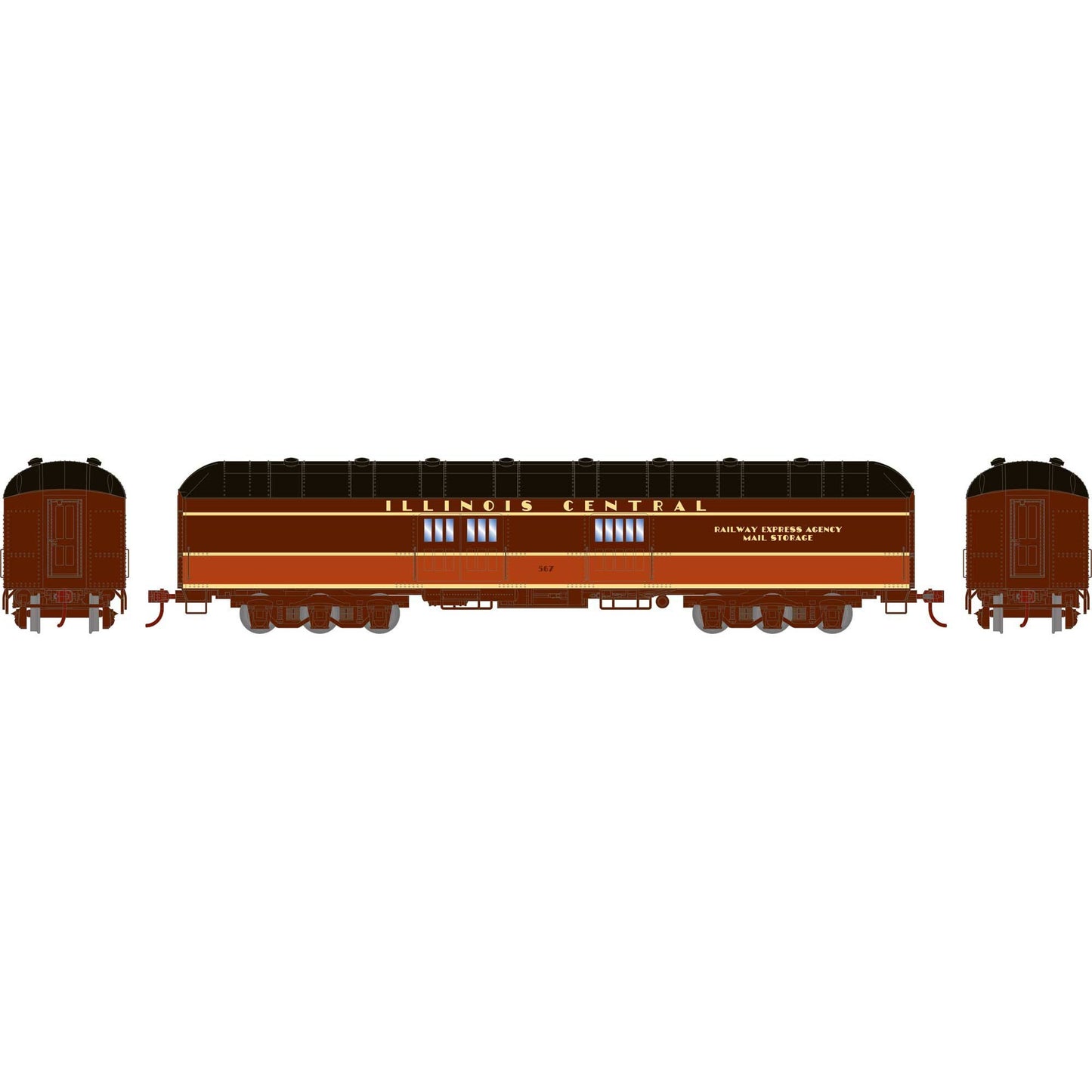 HO RTR Arch Roof Baggage Car IC #567 (ATH73031)