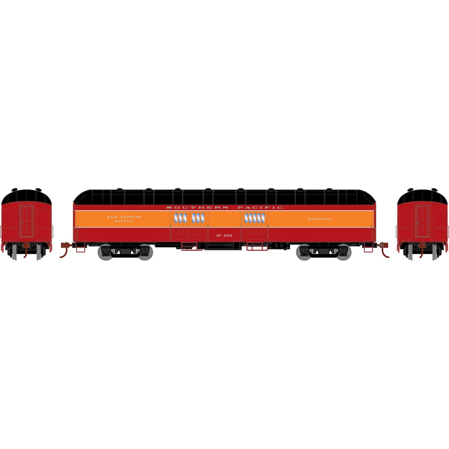 HO RTR Arch Roof Baggage SP #6185 (ATH73034)