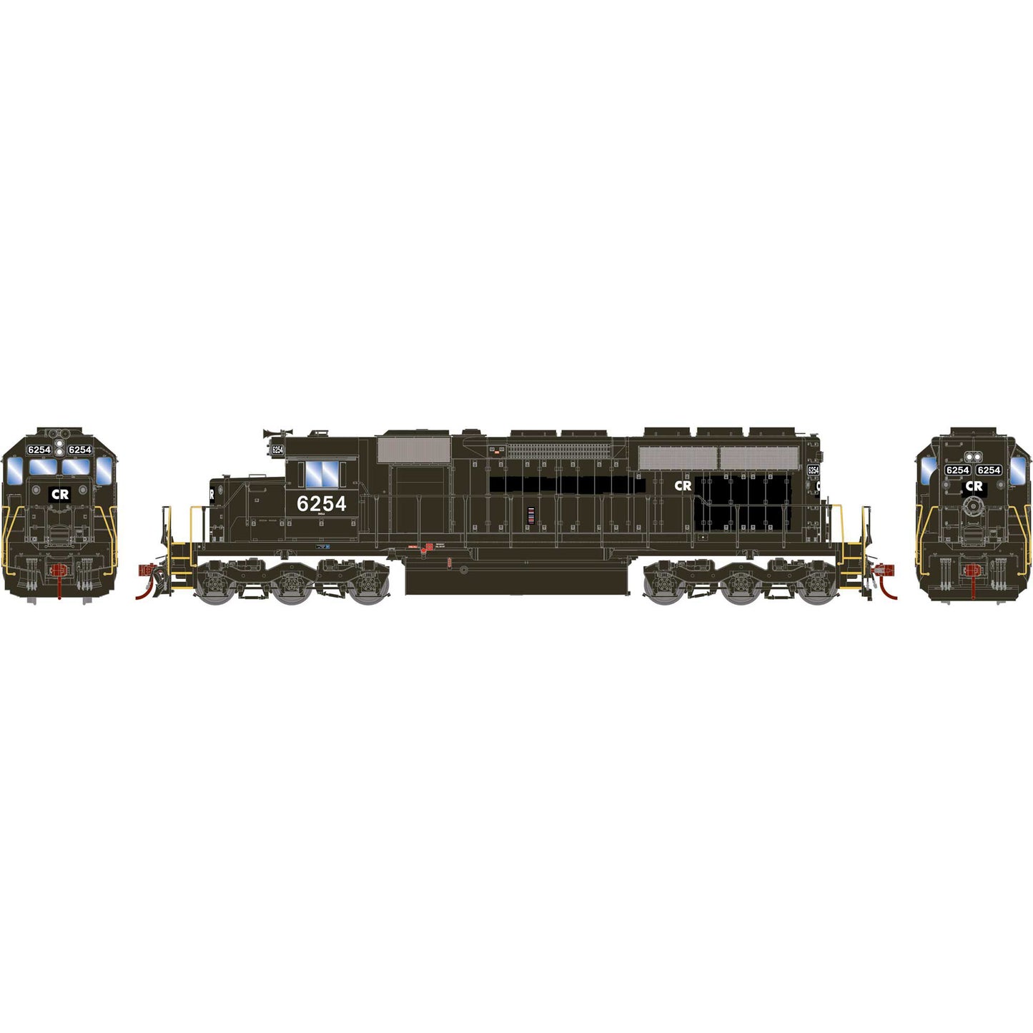 HO SD40 Locomotive CR / PC Patched #6254 (ATH73637)